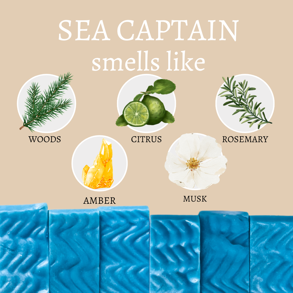 Sea Captain Vegan Handmade Bar Soap For Men - 4oz