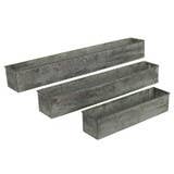 Metal and Copper Finish Troughs - Set of 3