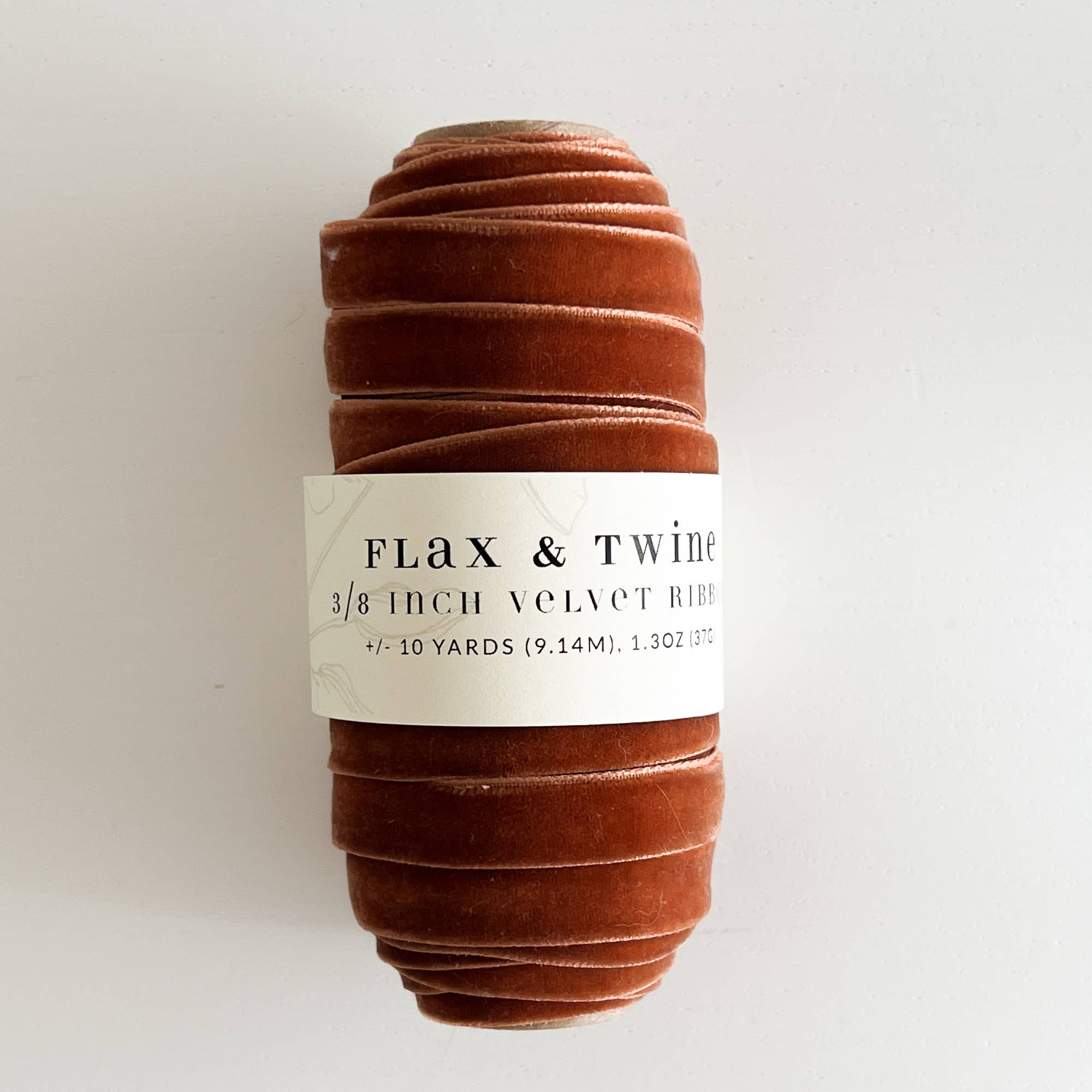 Flax & Twine 3/8" Velvet Ribbon - 10 Yards