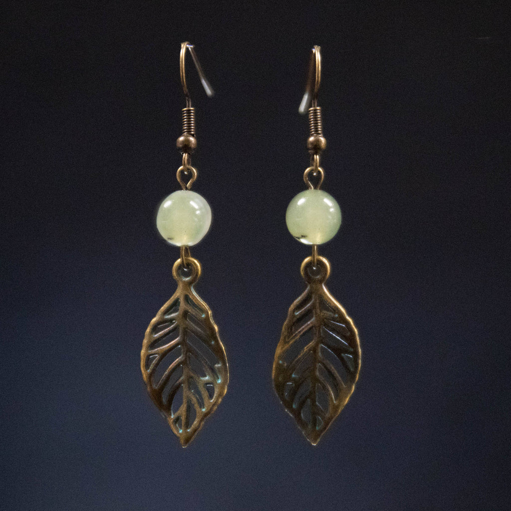 Patina Leaf Earrings