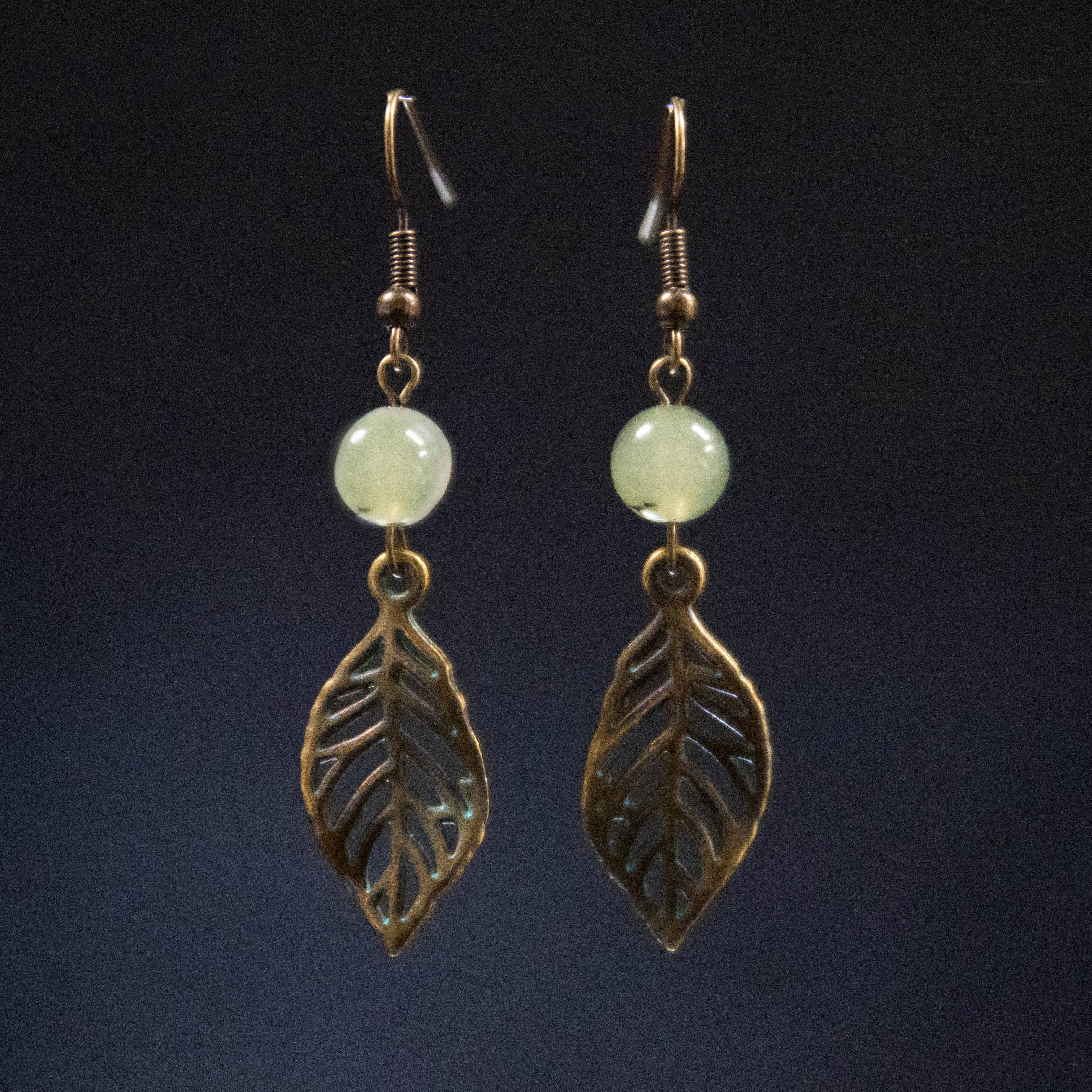 Patina Leaf Earrings