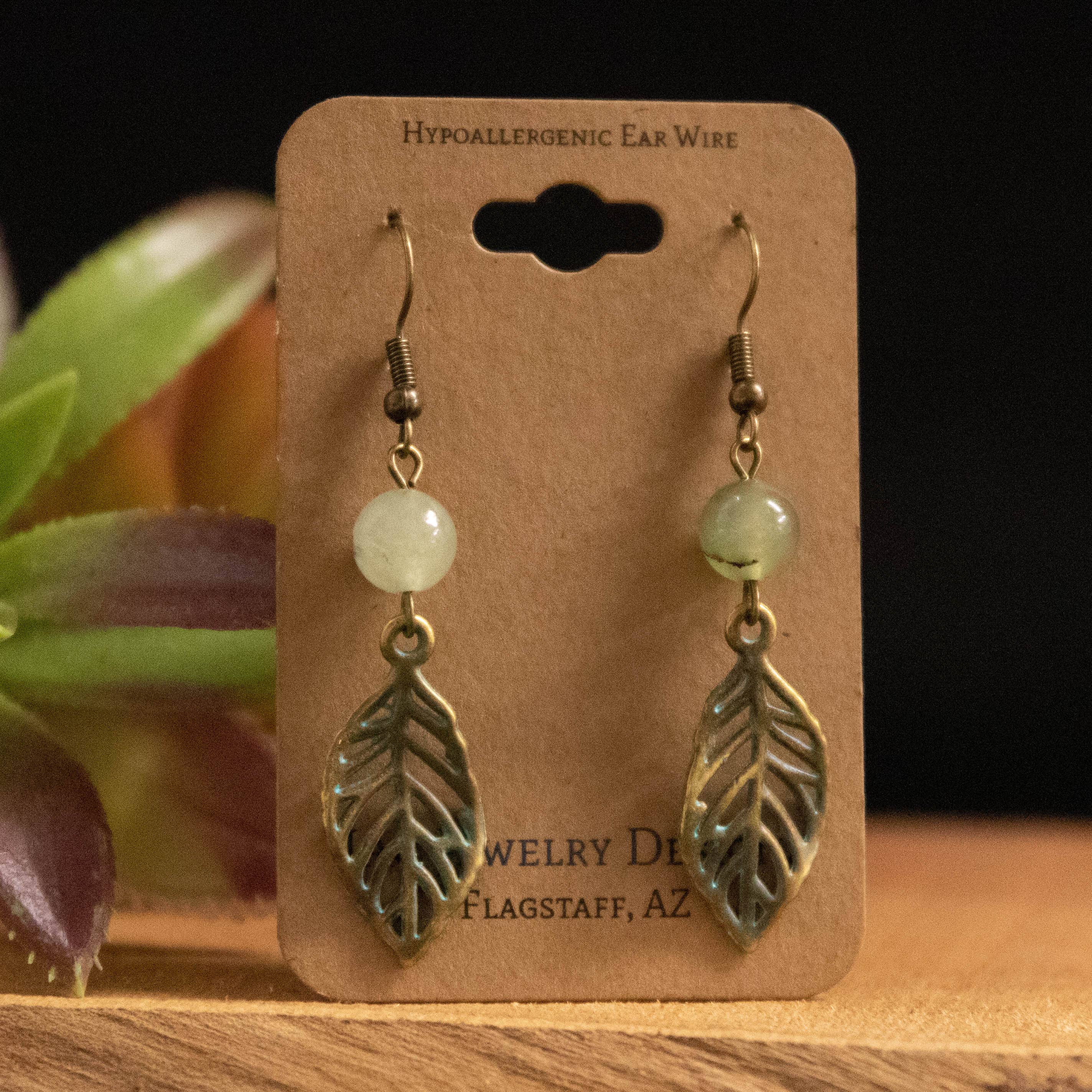 Patina Leaf Earrings