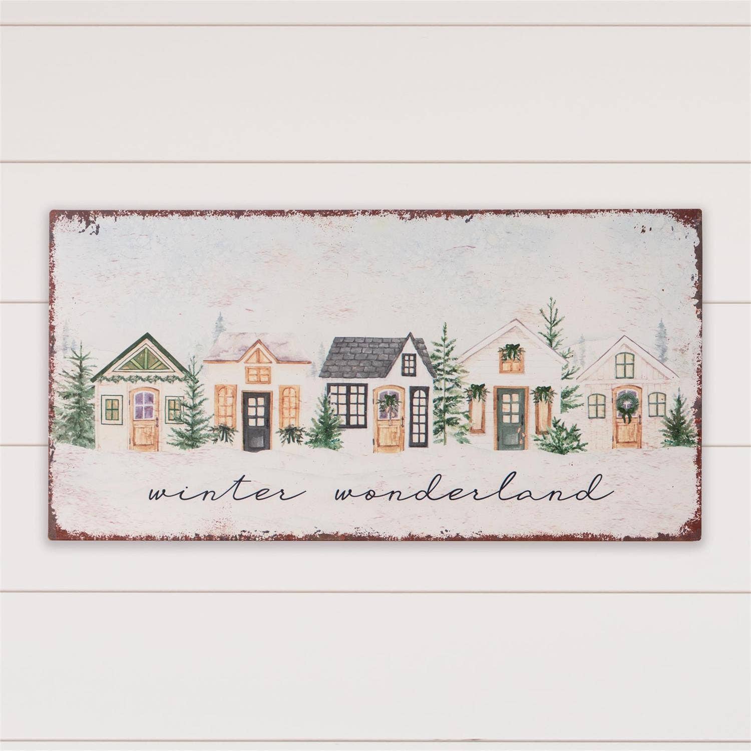 Metal Sign - Cozy Winter Cottages (PC)