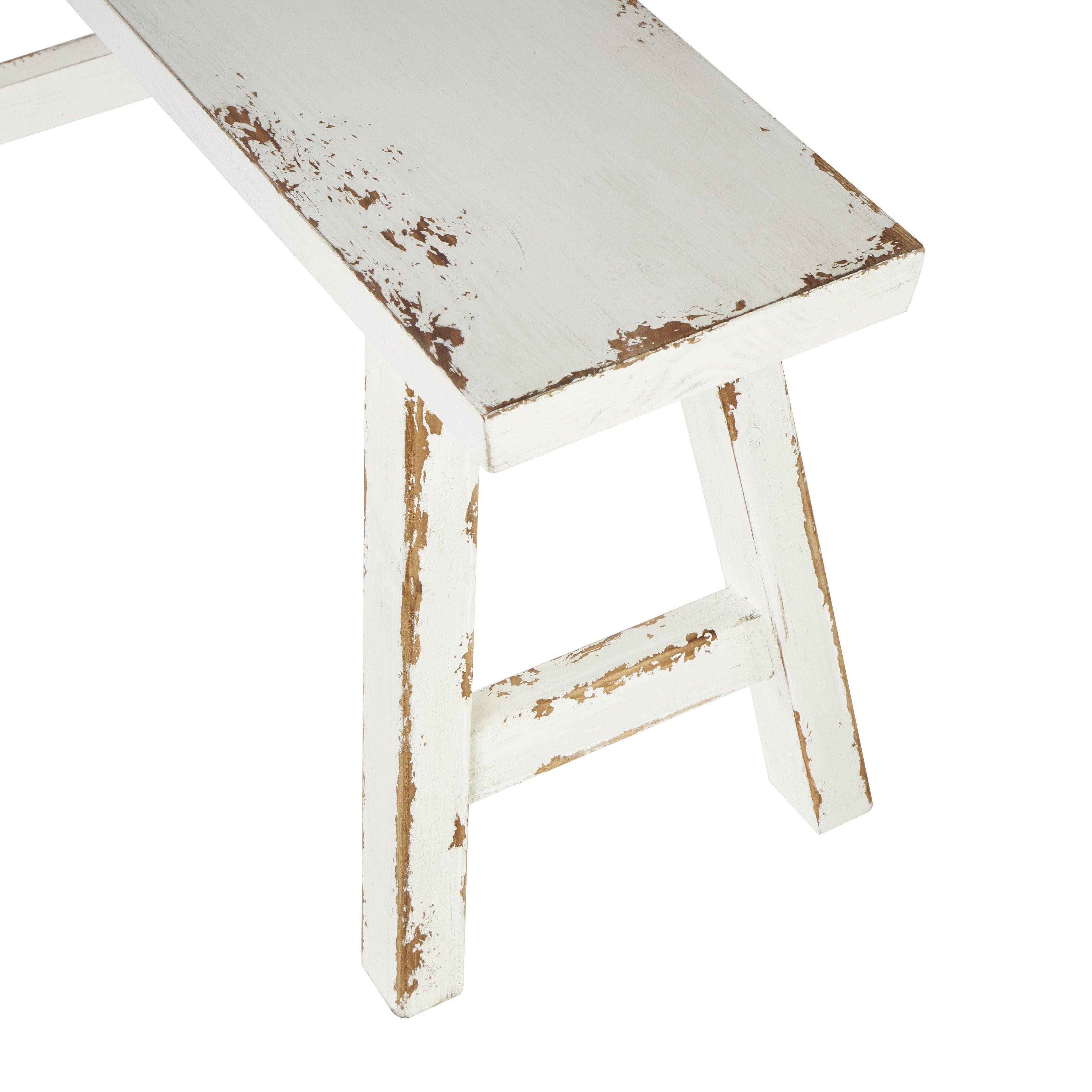 Farmhouse Brown Wood Bench Set