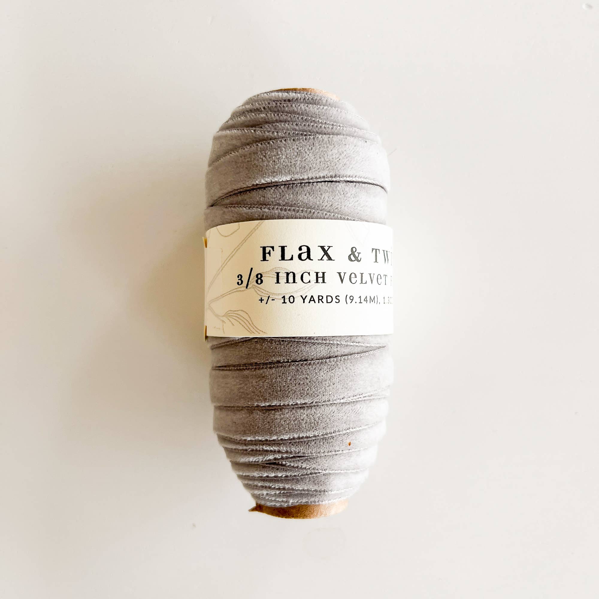 Flax & Twine 3/8" Velvet Ribbon - 10 Yards