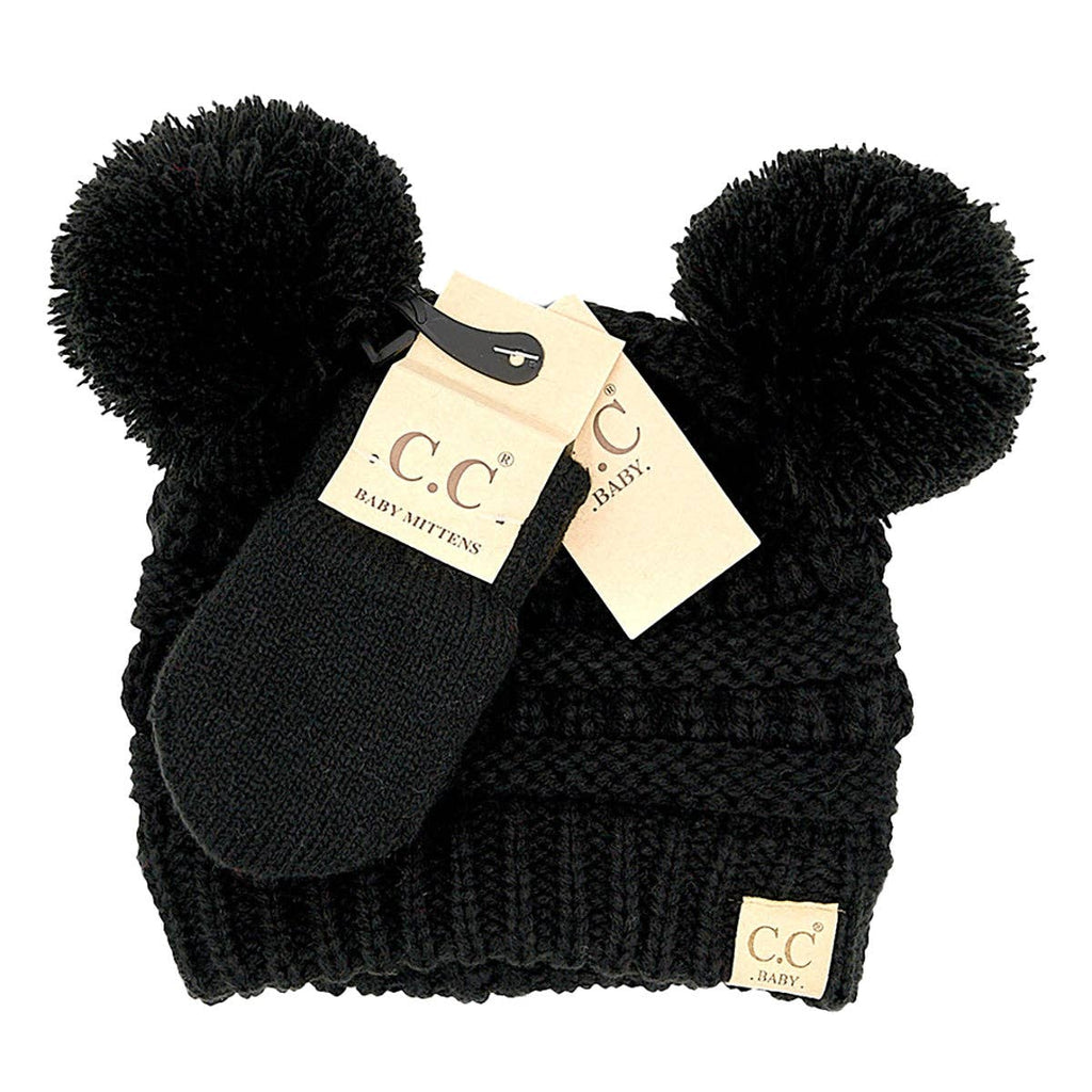 CC Baby Pom Pom Beanie and Mittens Set ( BABY-SET-4 )