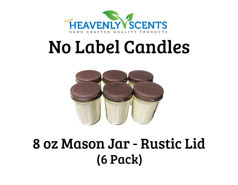 8oz Mason Jar Soy Candles - Rustic  Lid