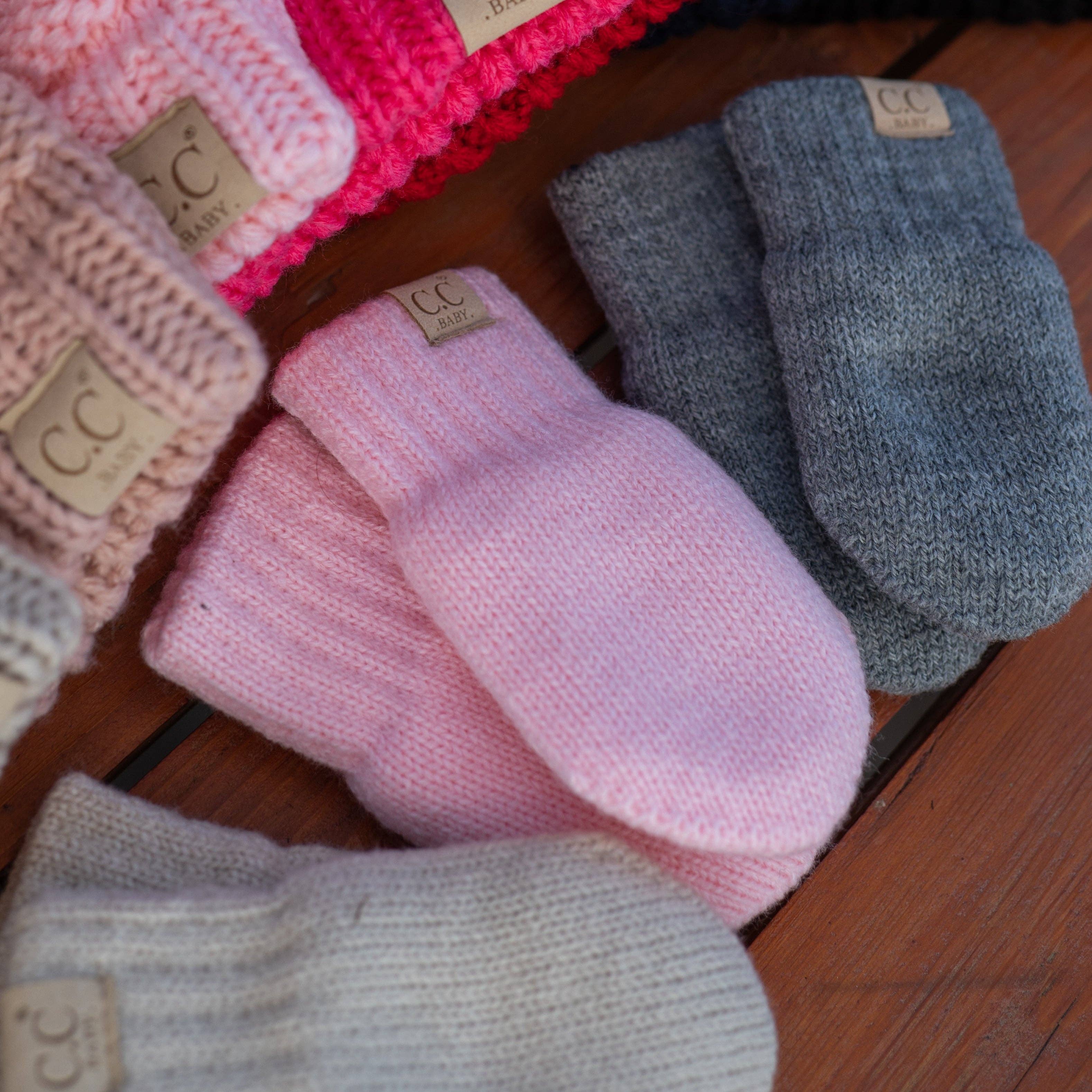 CC Baby Pom Pom Beanie and Mittens Set ( BABY-SET-4 )