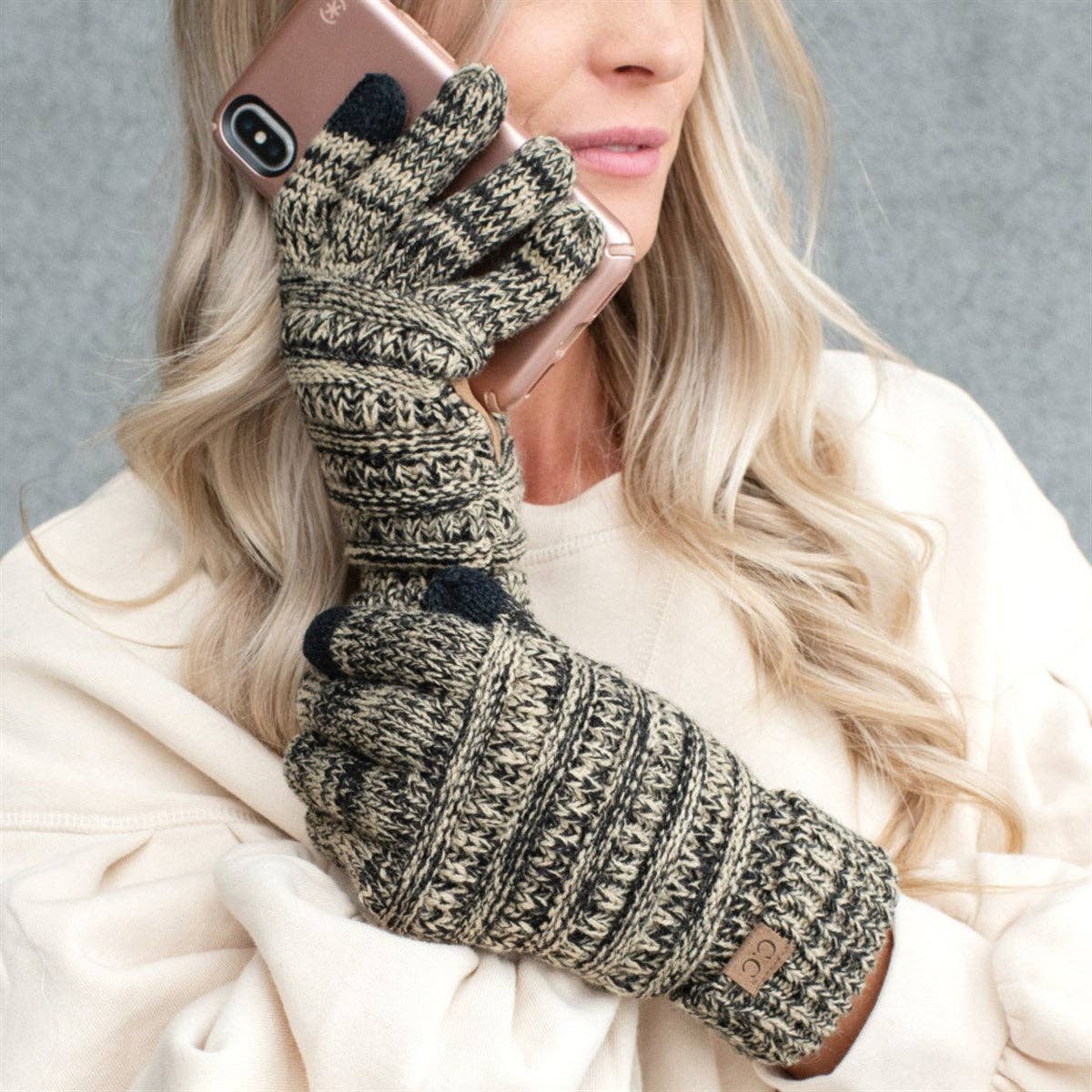 CC Multi Color Touchscreen Gloves 4-Tone for Women ( G-816 )