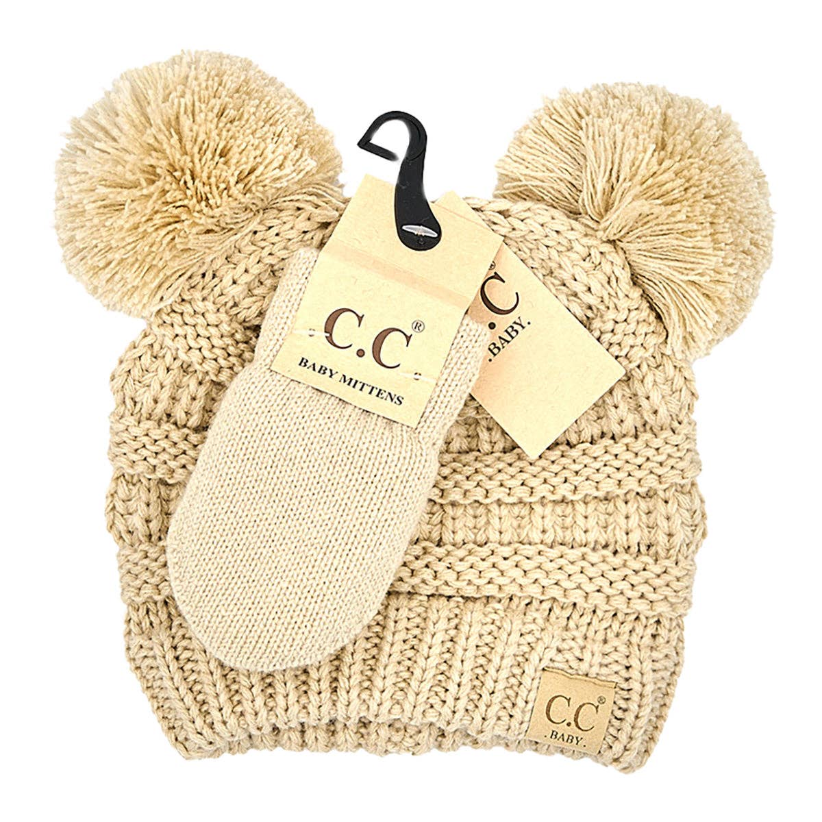 CC Baby Pom Pom Beanie and Mittens Set ( BABY-SET-4 )