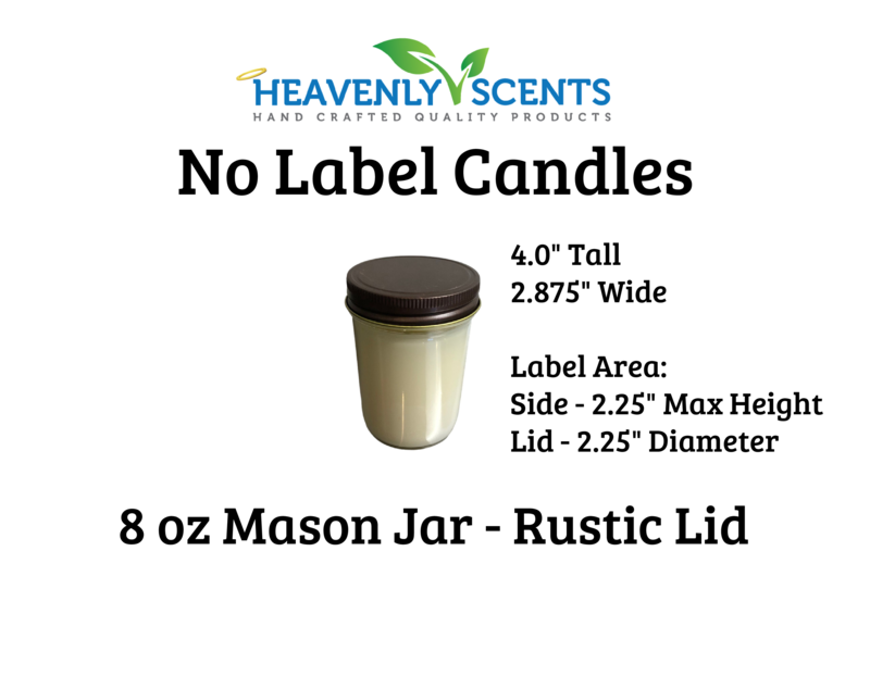 8oz Mason Jar Soy Candles - Rustic  Lid