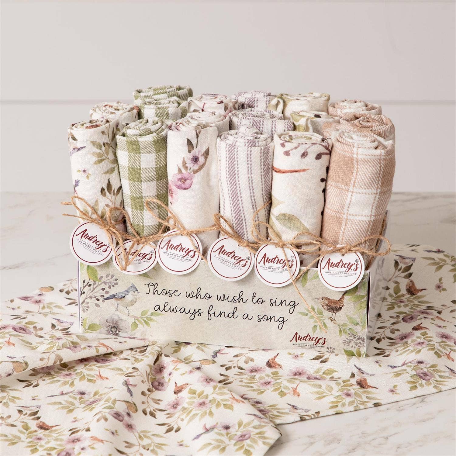 Tea Towels - Asstd Song Birds