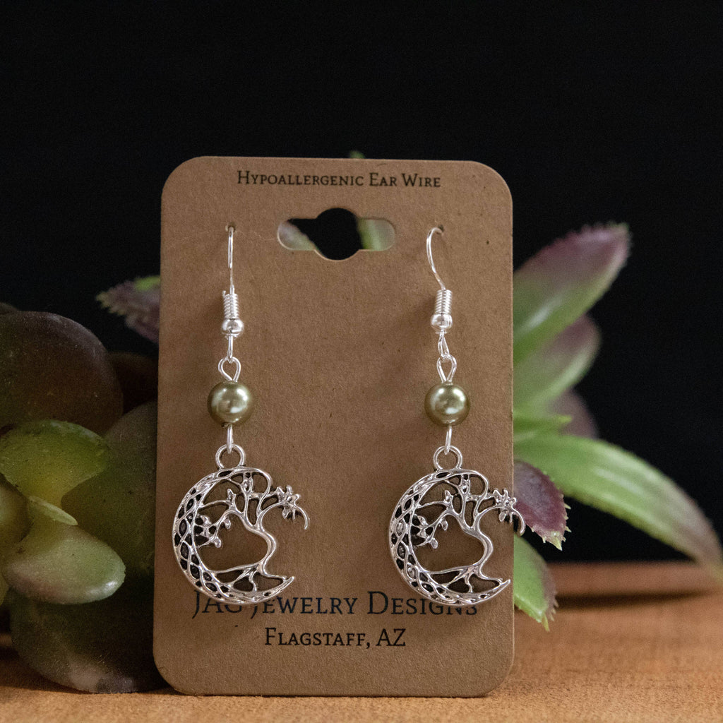 Crescent Tree Earrings