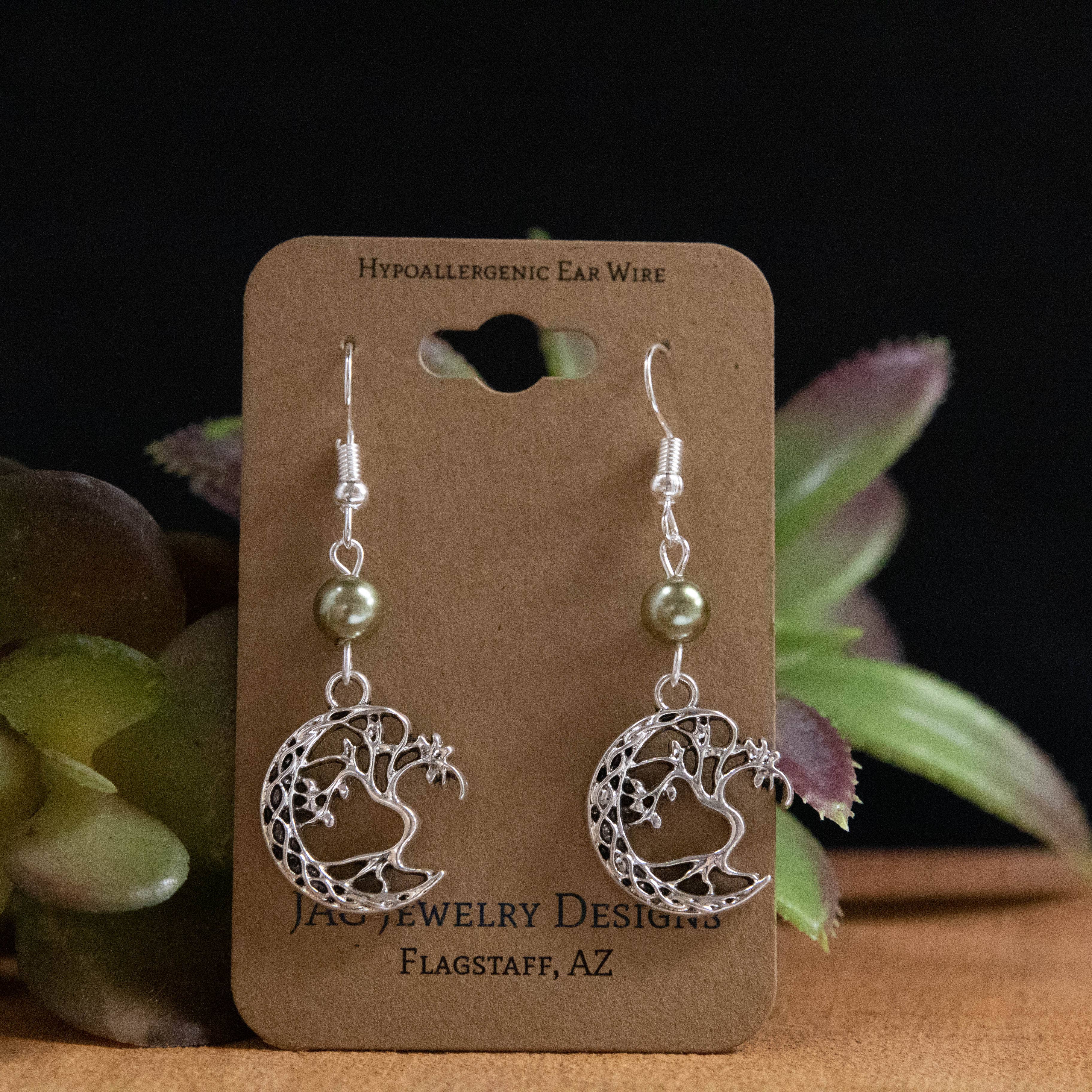 Crescent Tree Earrings
