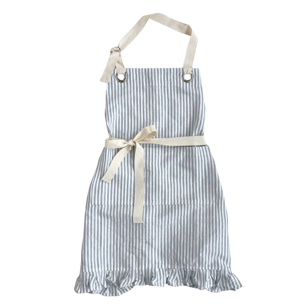 Ruffle Pin Stripe Apron