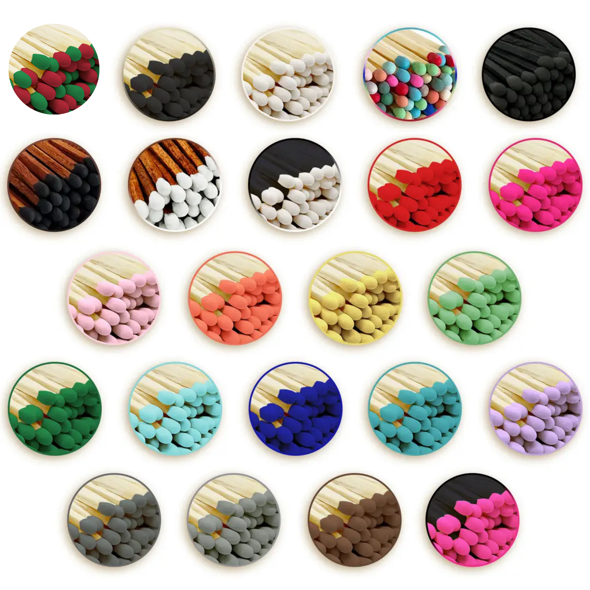 2" Matches + Mini Cloche - Colors of Your Choice + Strikers