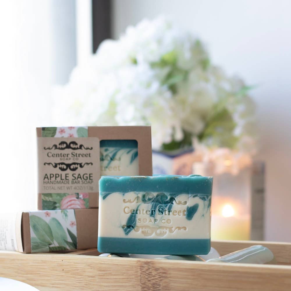 Apple Sage Vegan Handmade Bar Soap - 4oz