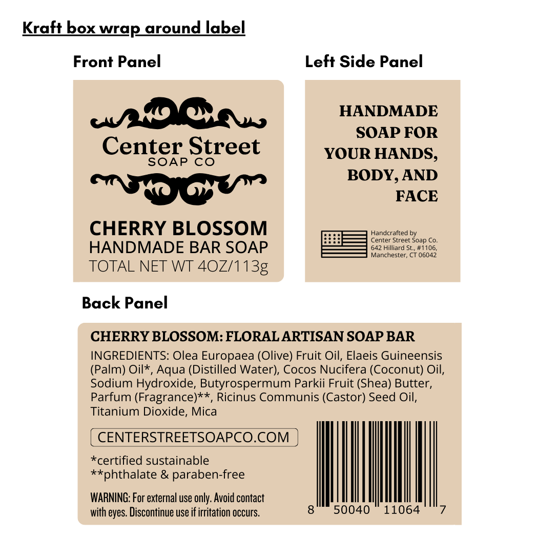 Cherry Blossom Spring Handmade Bar Soap - 4oz