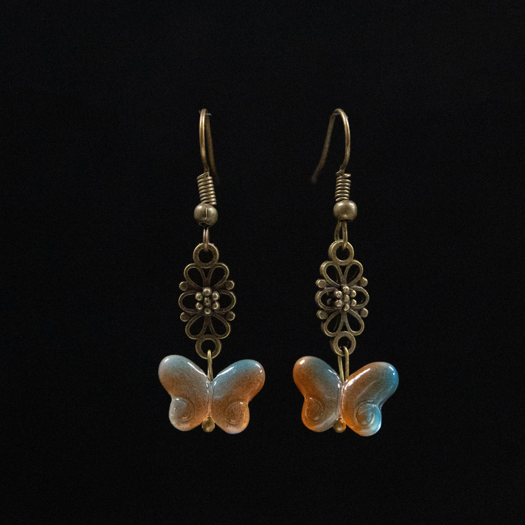 Two Toned Butterfly Earrings