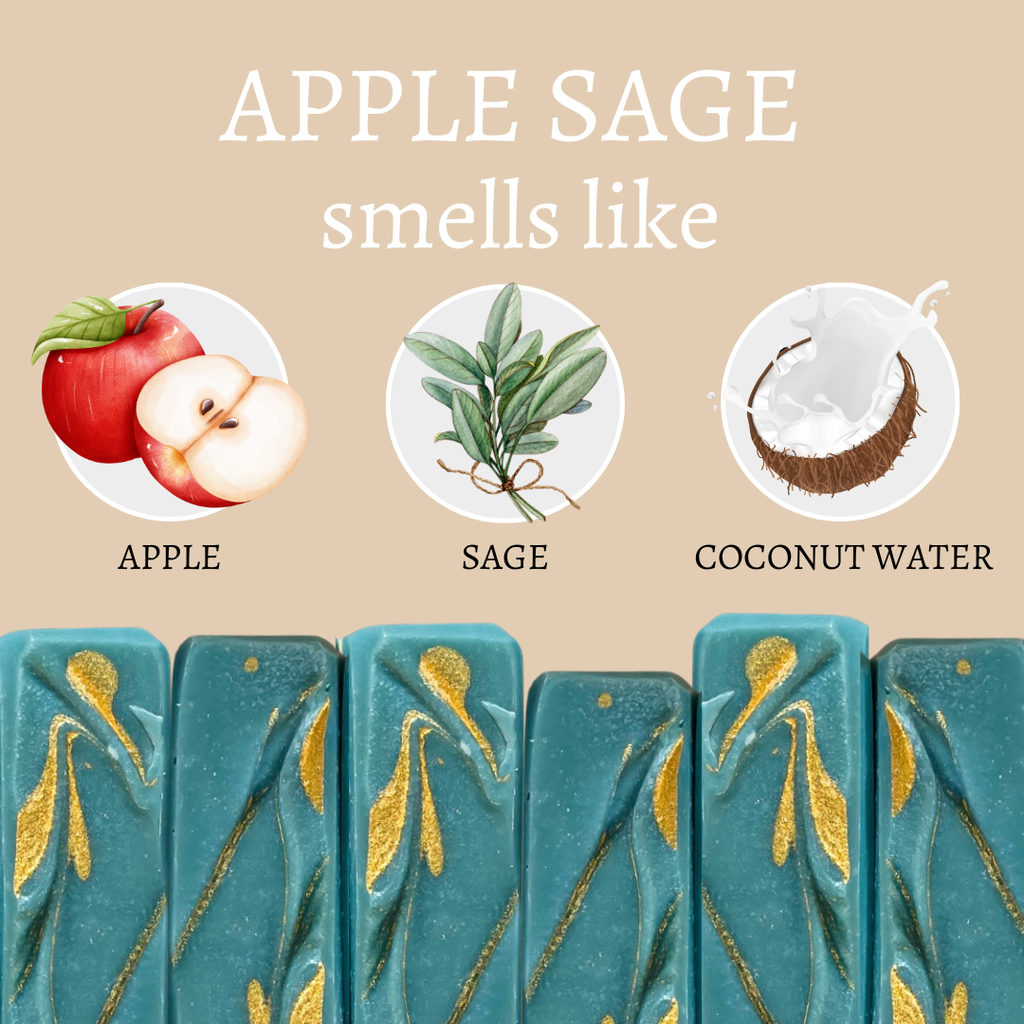 Apple Sage Vegan Handmade Bar Soap - 4oz