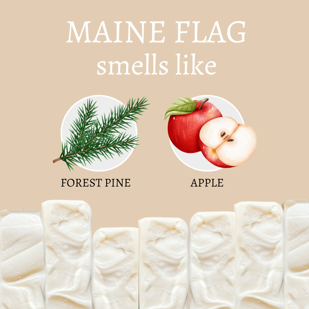 Maine Flag Vegan Handmade Bar Soap - 4oz