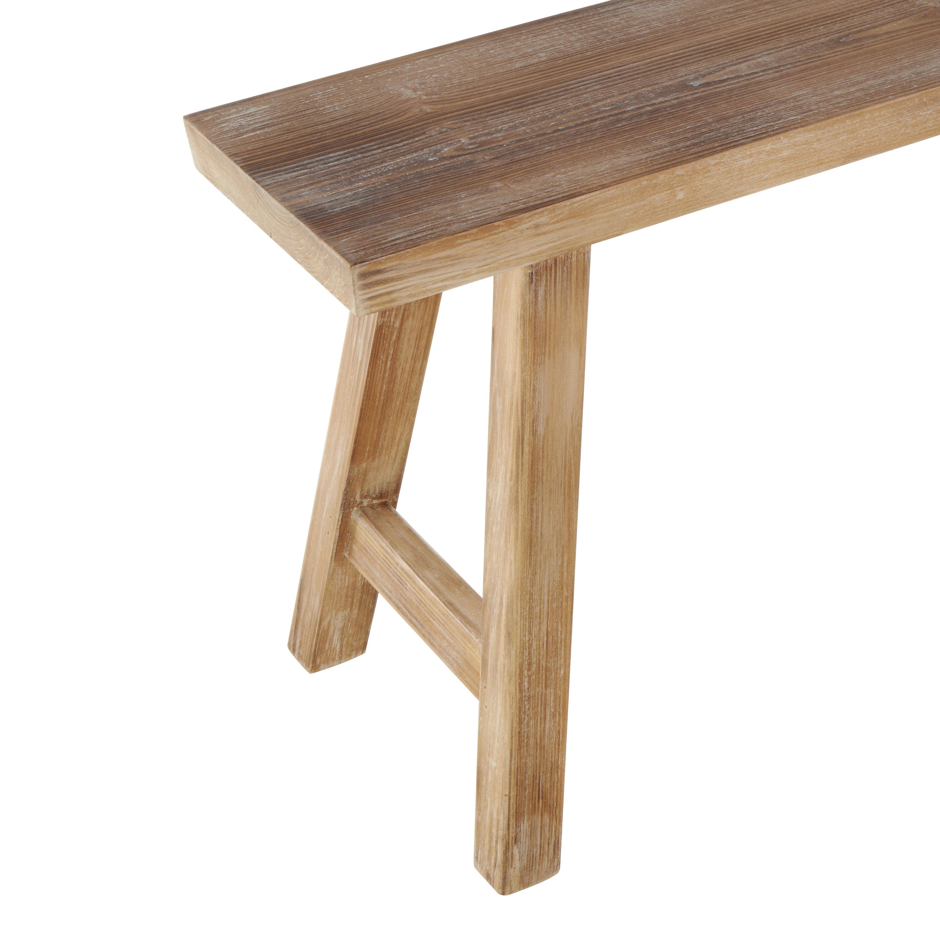 Farmhouse Brown Wood Bench Set