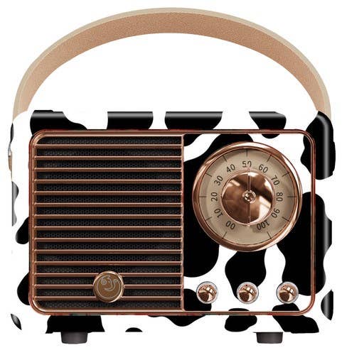Cow Print Vintage Speaker