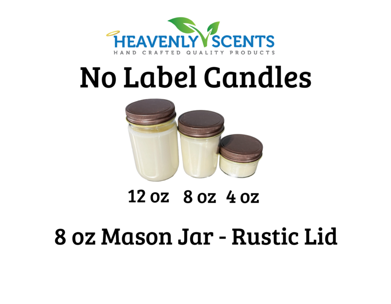 8oz Mason Jar Soy Candles - Rustic  Lid