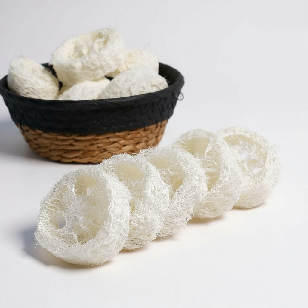 Natural Luffa Cuts – Eco-Friendly Exfoliating Sponge Discs