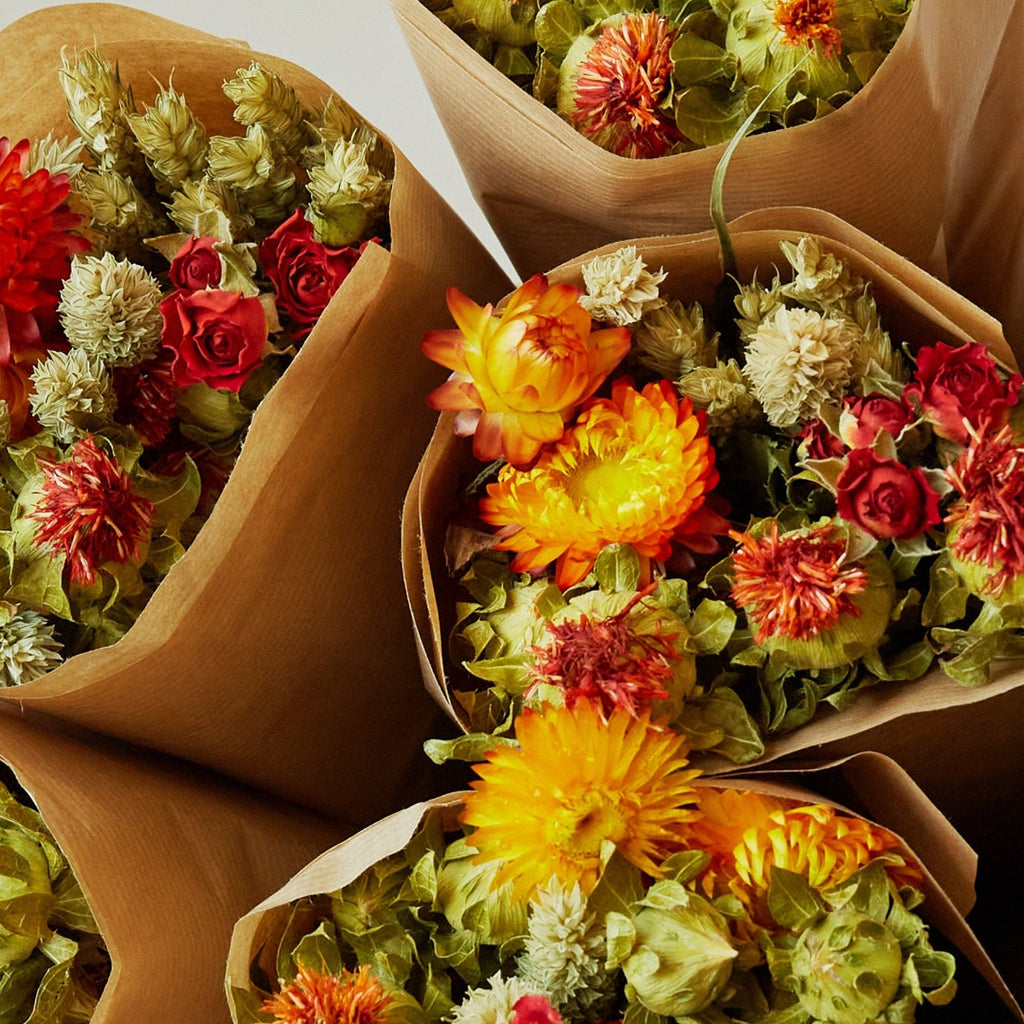 Market More Dried Flowers Bouquet – Orange