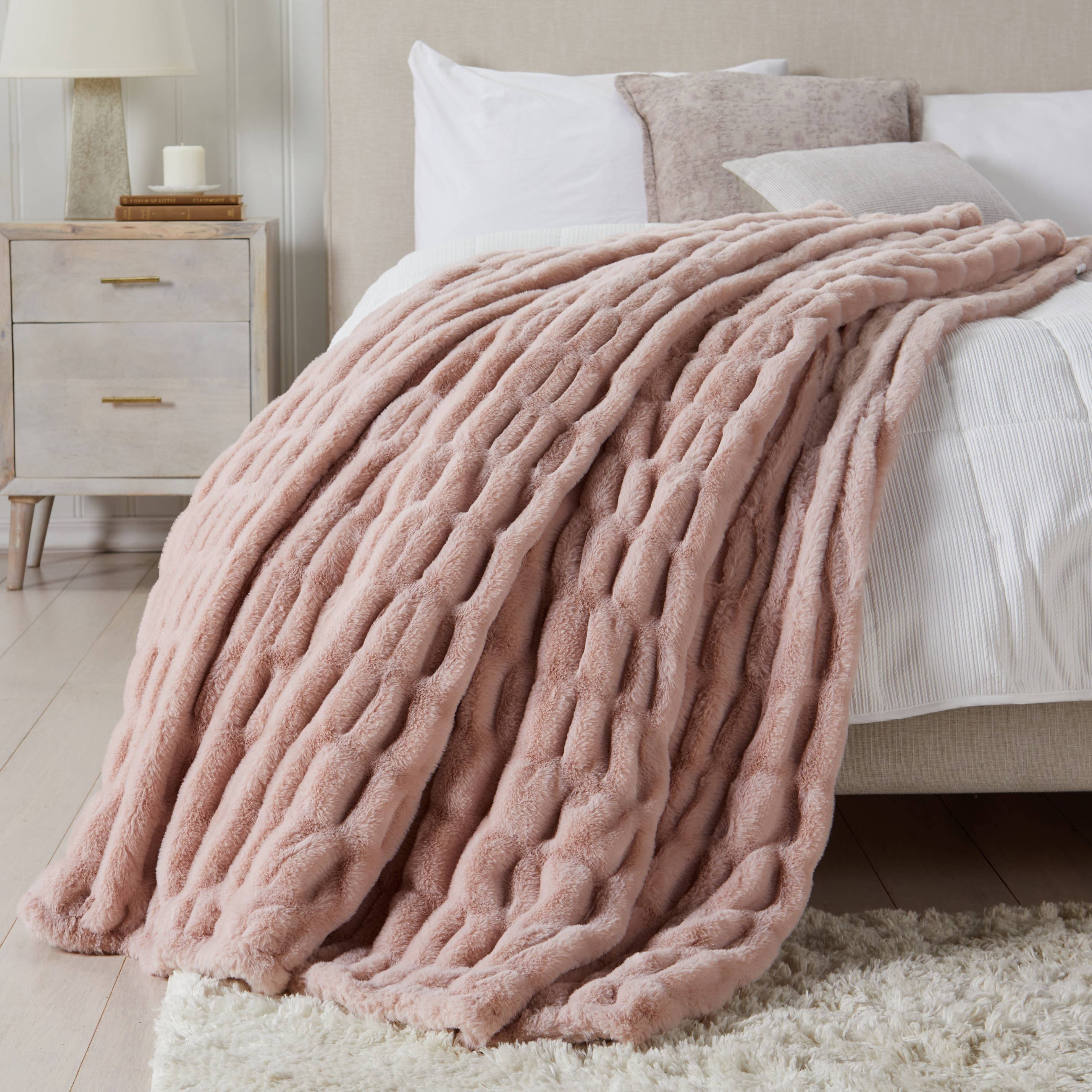 Luxury Heavyweight Ruched Throw Blankets 50" x 60"