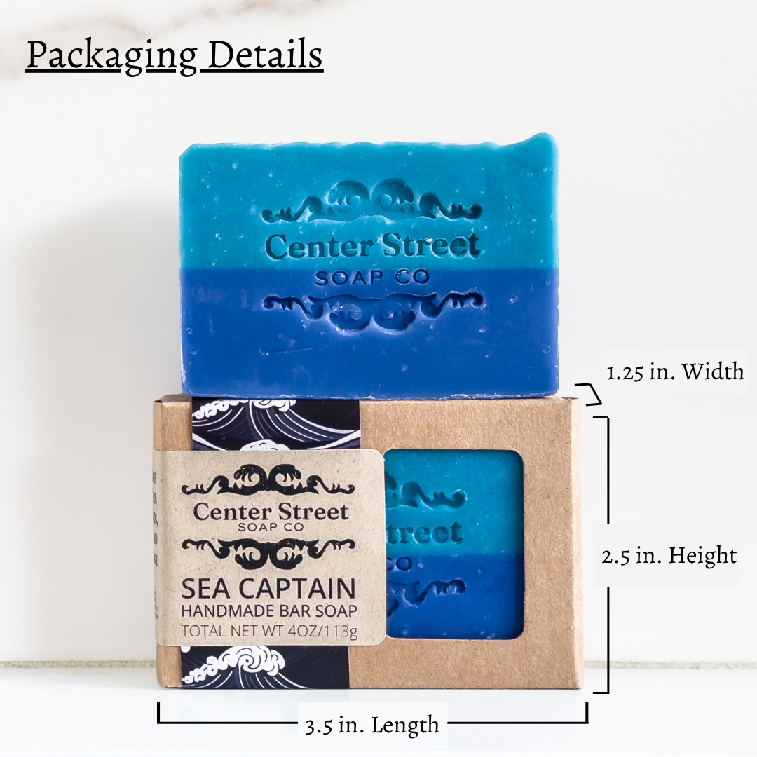 Sea Captain Vegan Handmade Bar Soap For Men - 4oz
