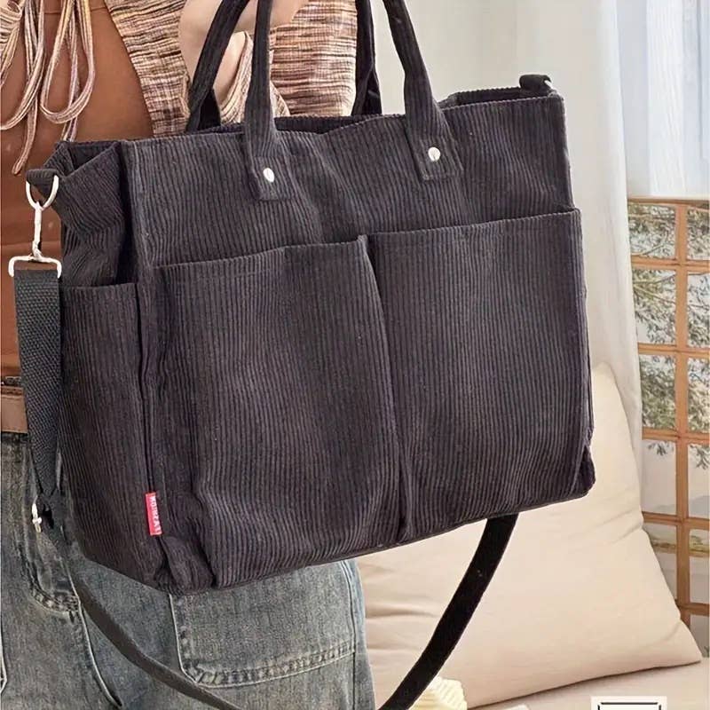 Fall Corduroy Tote Bags