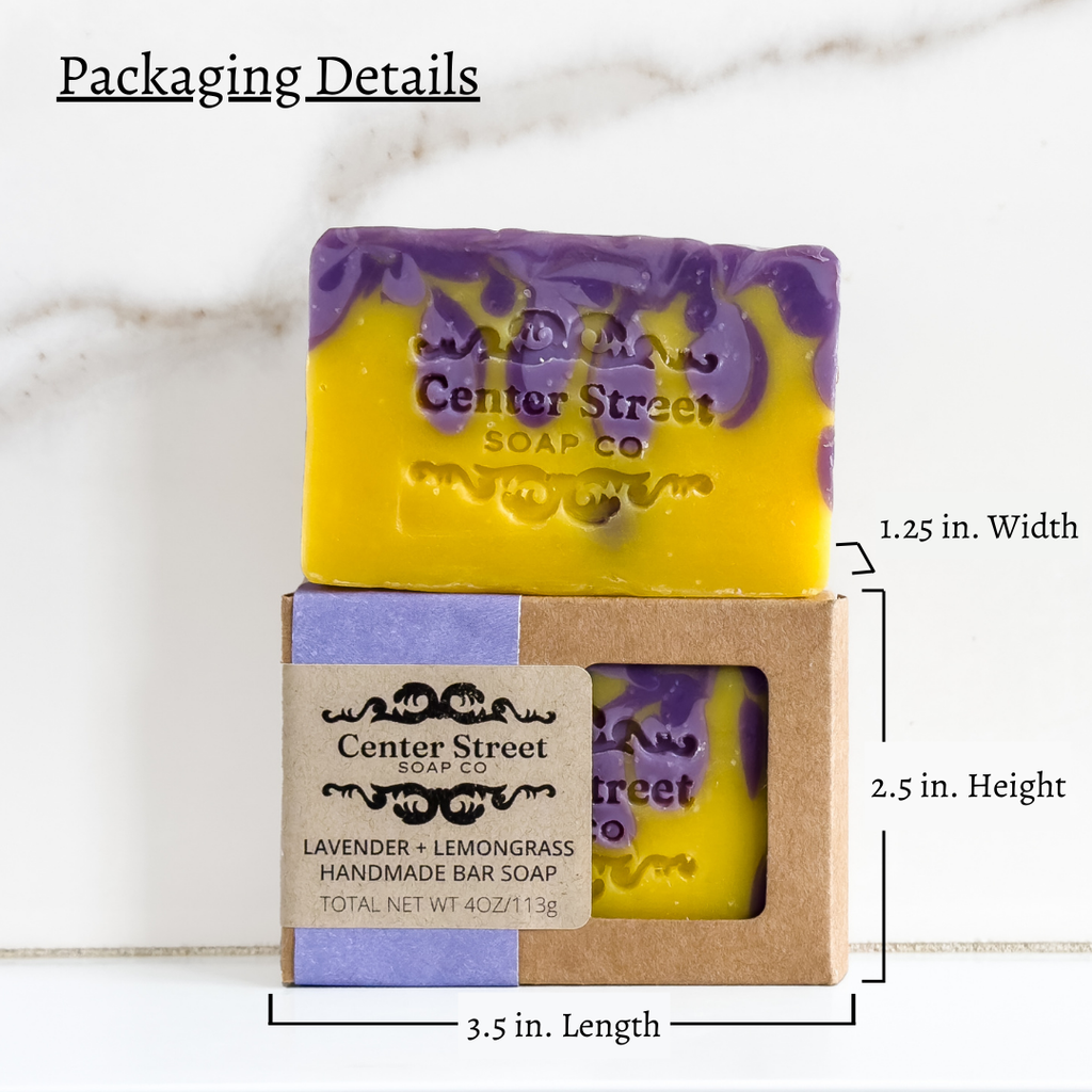 Lavender and Lemongrass Vegan Handmade Bar Soap - 4oz