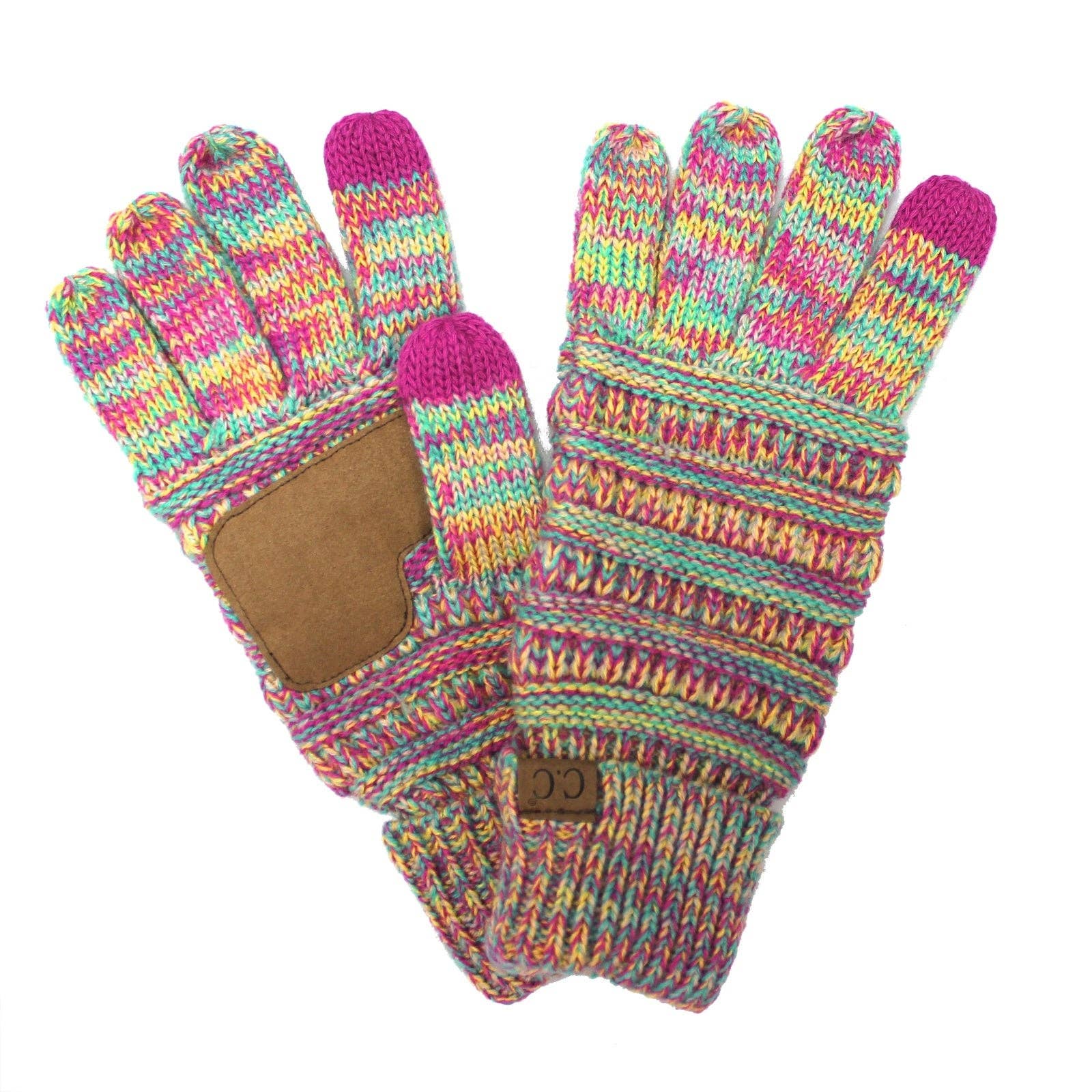 CC Multi Color Touchscreen Gloves 4-Tone for Women ( G-816 )