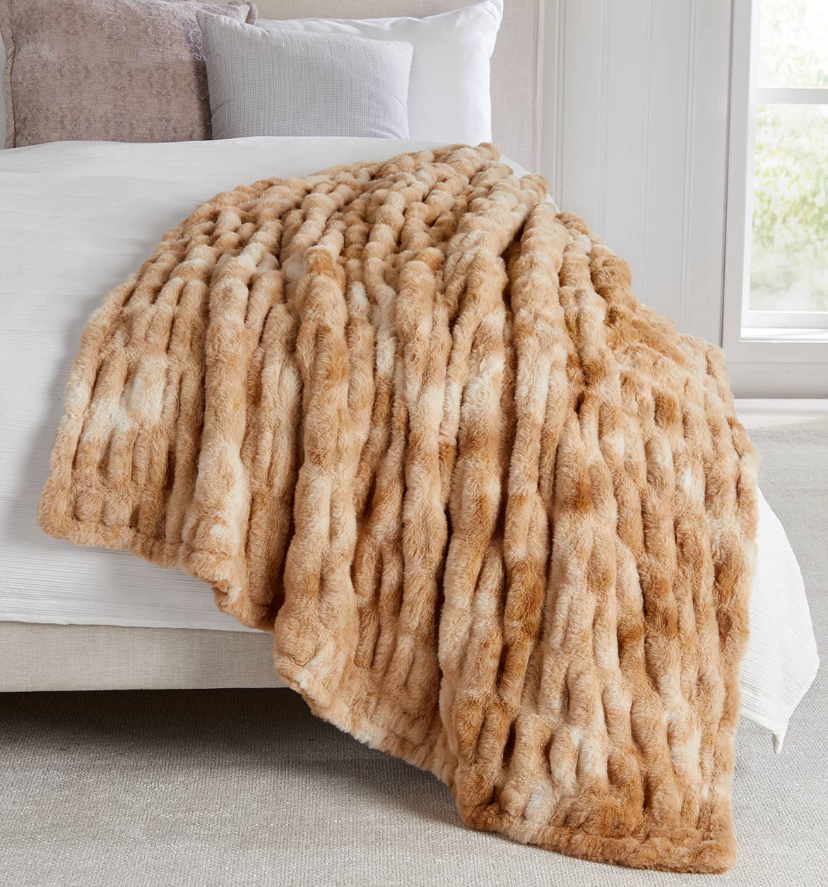 Luxury Heavyweight Ruched Throw Blankets 50" x 60"