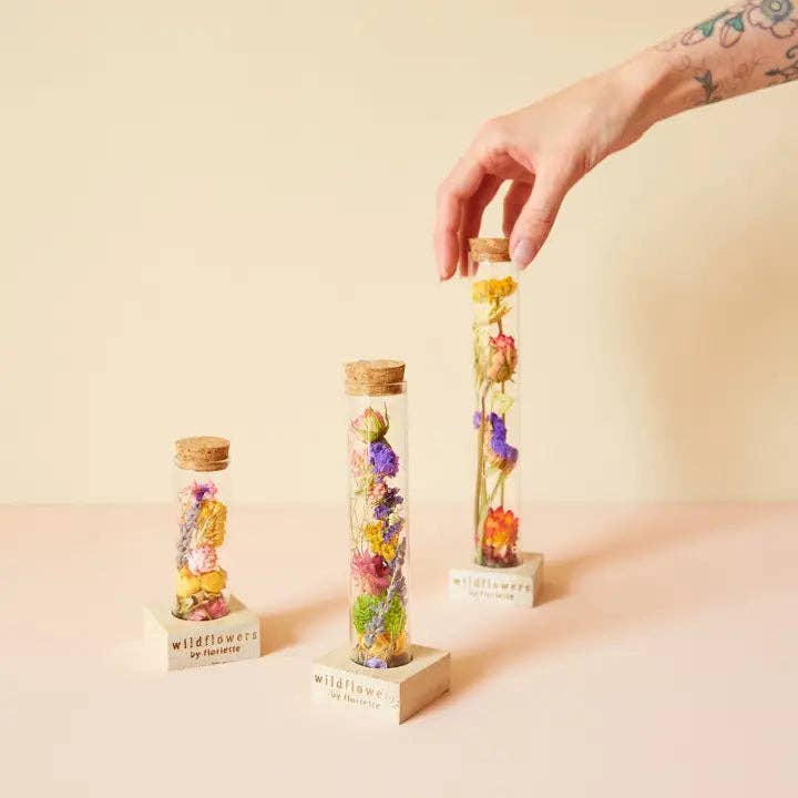 Dried Flowers Wish Bottle - Multi