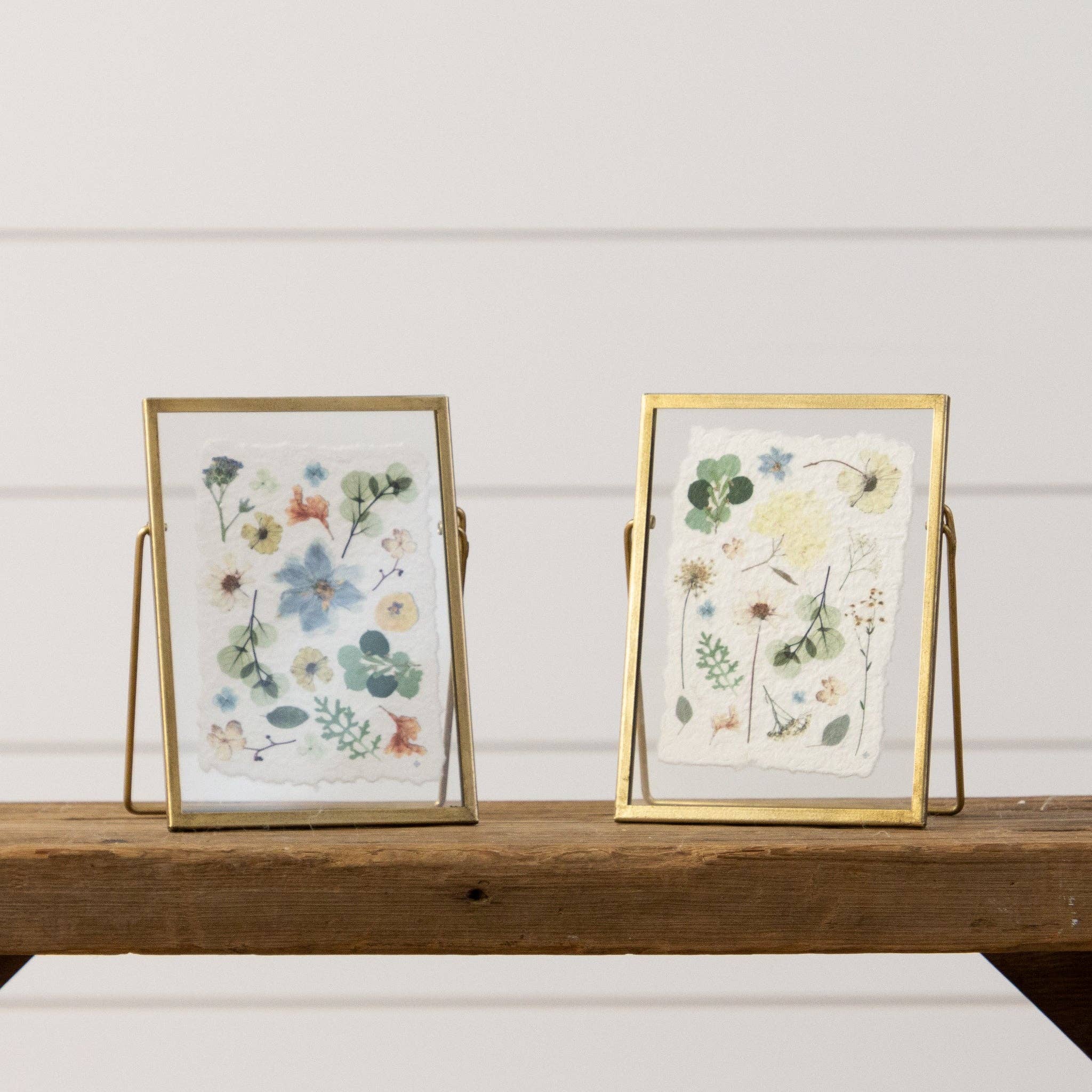 Gold Frames - Pressed Flower Print