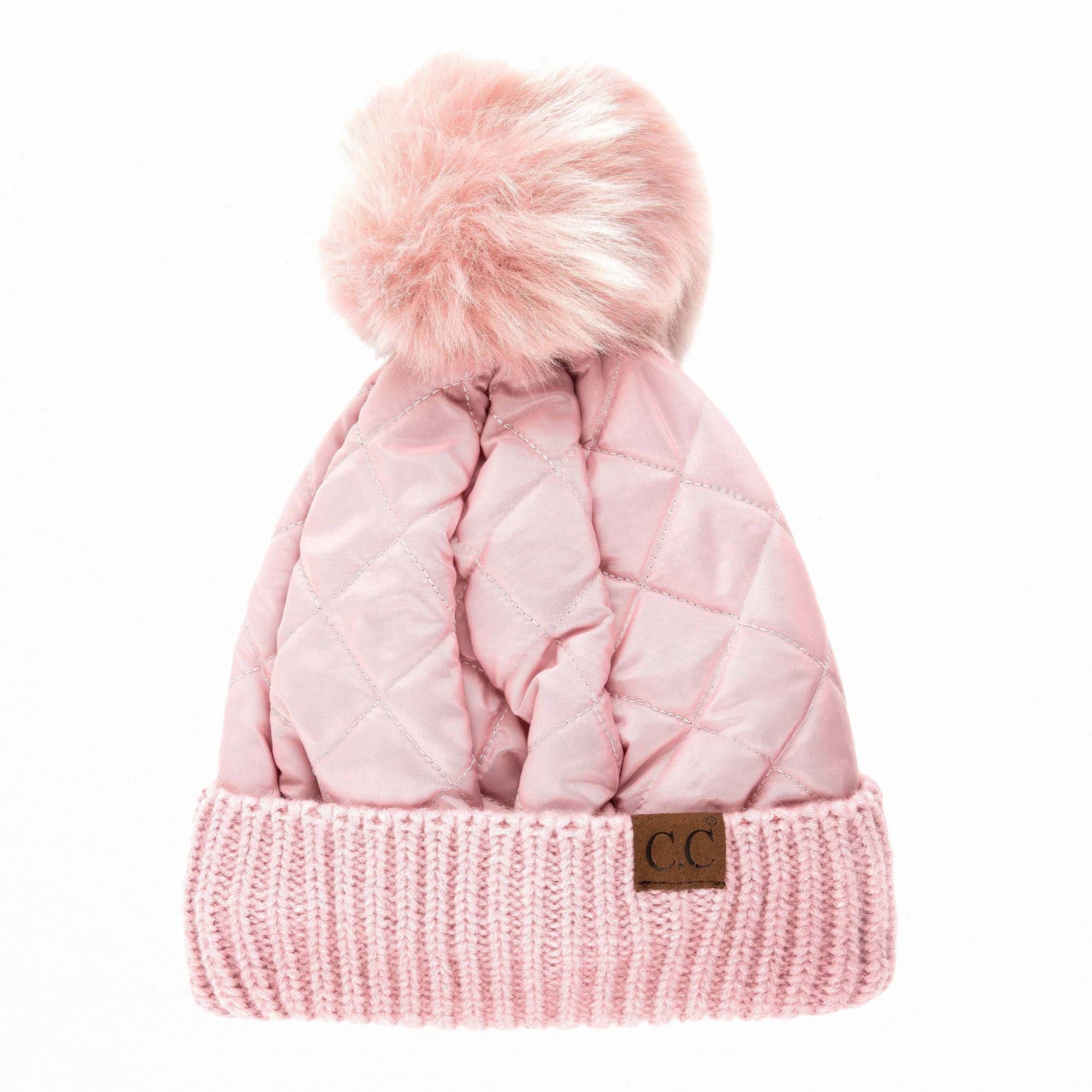 CC Quilted Pom Beanie ( HAT-1739 )