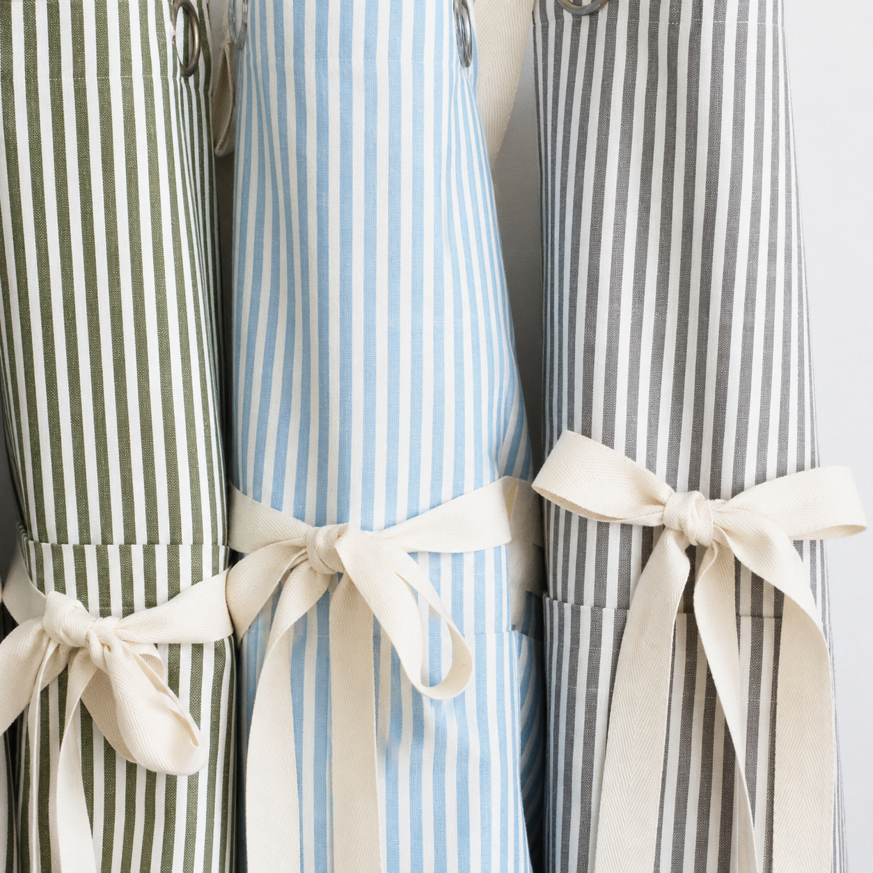 Ruffle Pin Stripe Apron