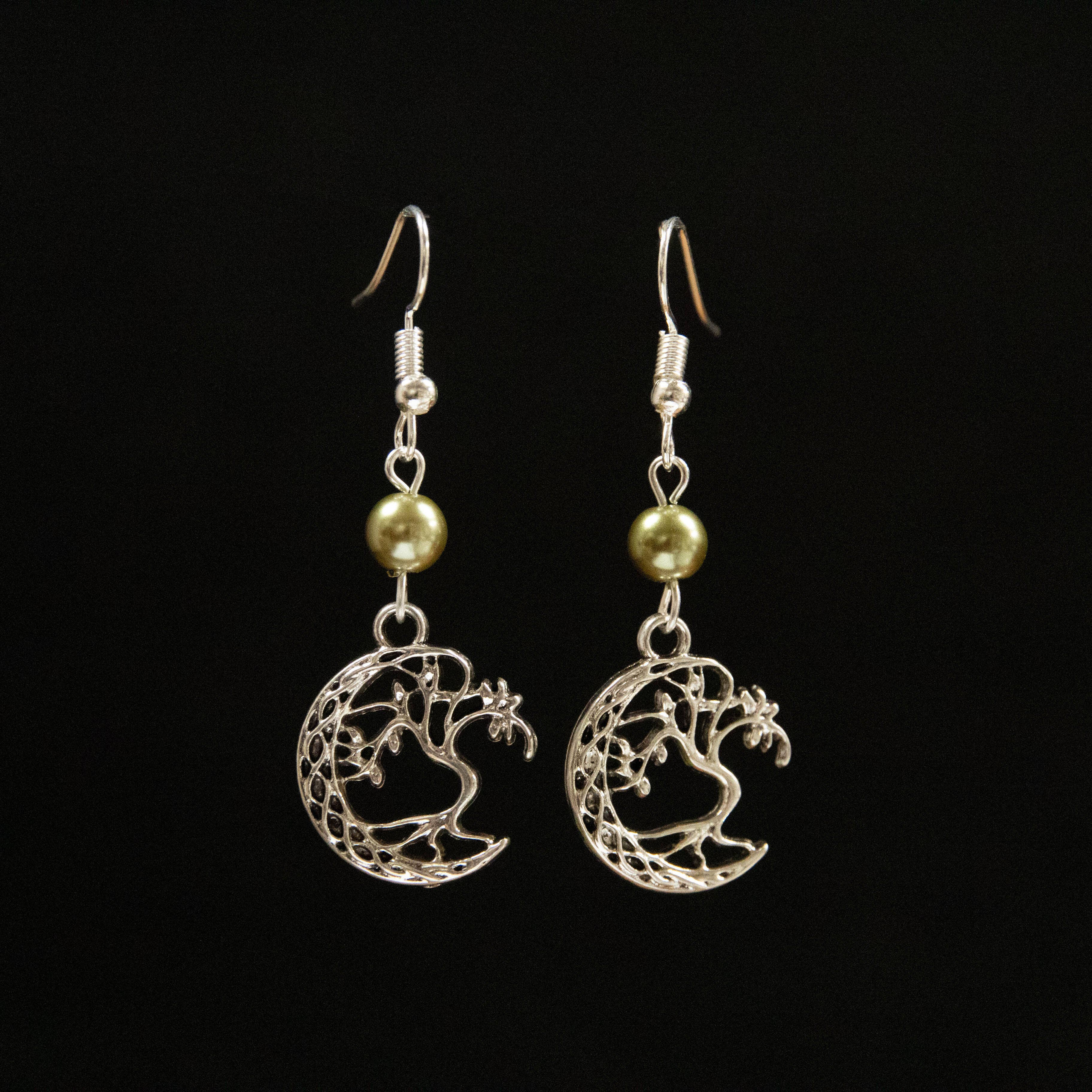 Crescent Tree Earrings