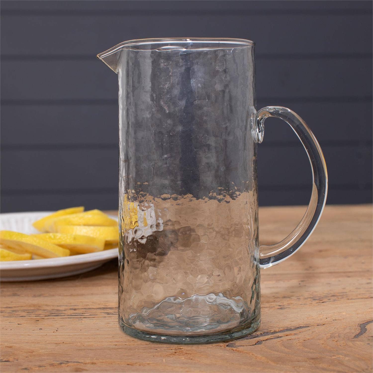 Hammered Glass Pitcher (PC)