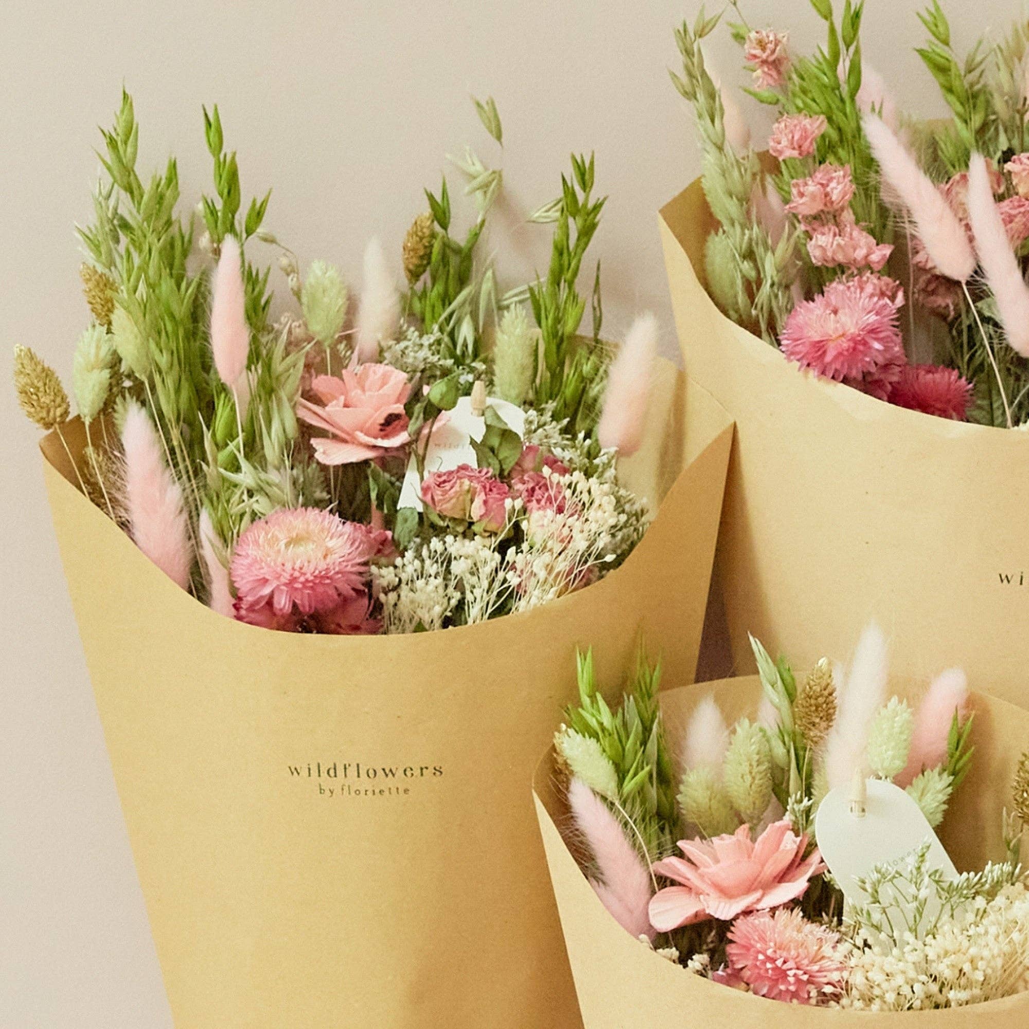 Dried Flowers - Field bouquet - Pink Elegance