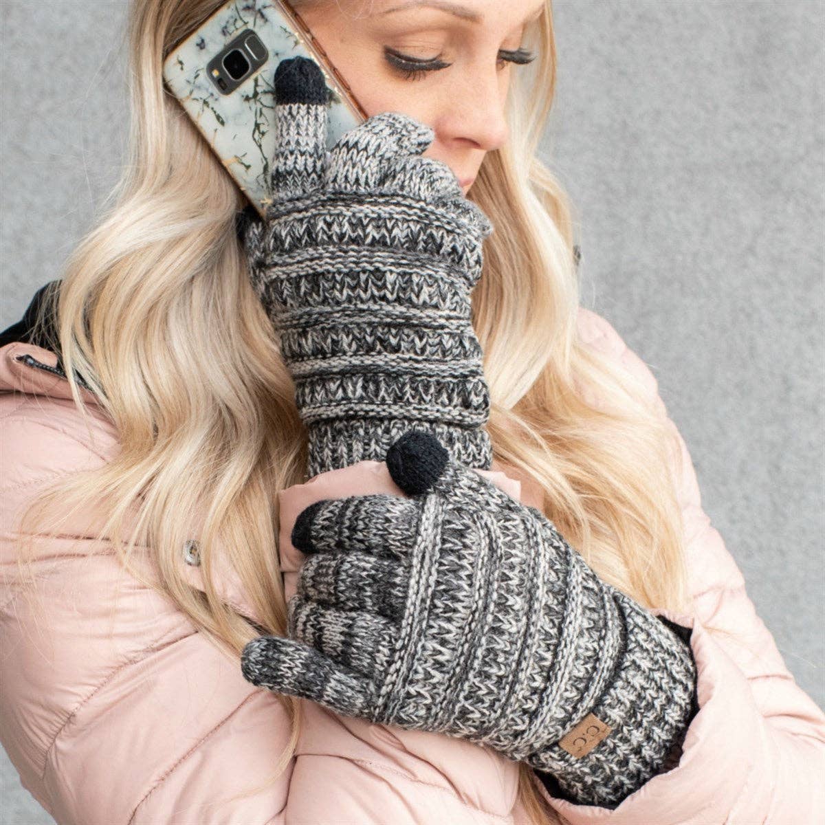CC Multi Color Touchscreen Gloves 4-Tone for Women ( G-816 )